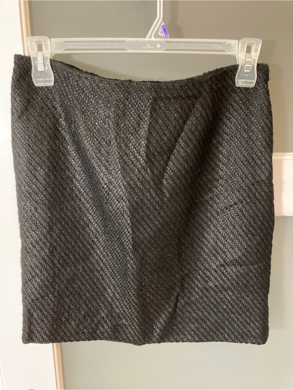 Prada Black Wool  Blend A-Line‎ Knee-Length Skirt - 44 - US 10